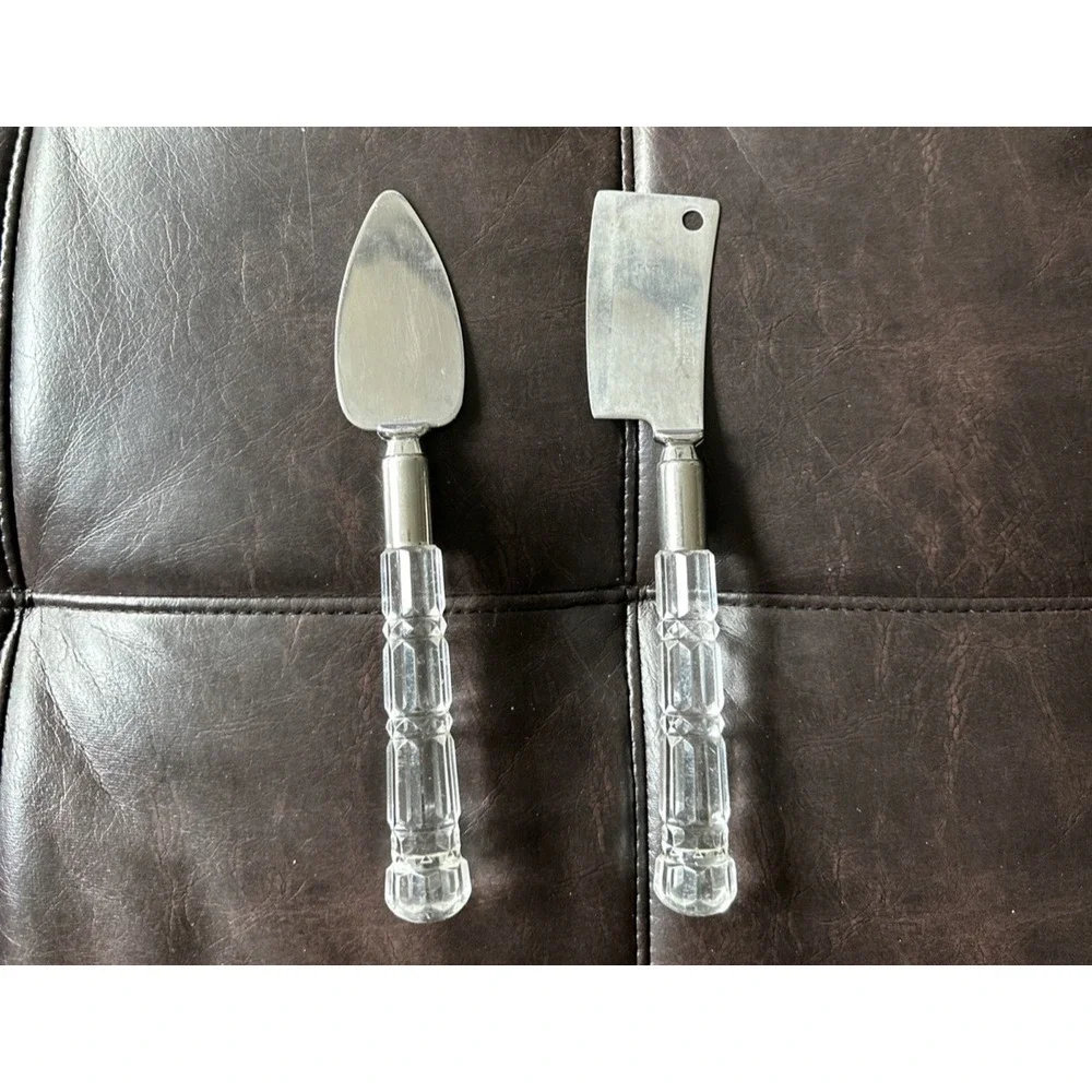 Mirage by Robinson‎ Stainless Steel Acrylic Handles Serving Set 2 Pieces